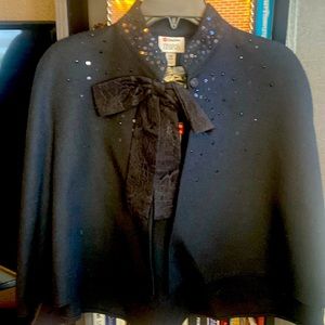 Black Caplet , One Size - Small to Medium, Brand New.